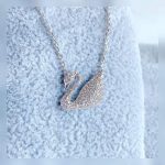 Dây chuyền thiên nga trắng Swarovski – Swarovski Swan Necklace White, Rhodium Plated